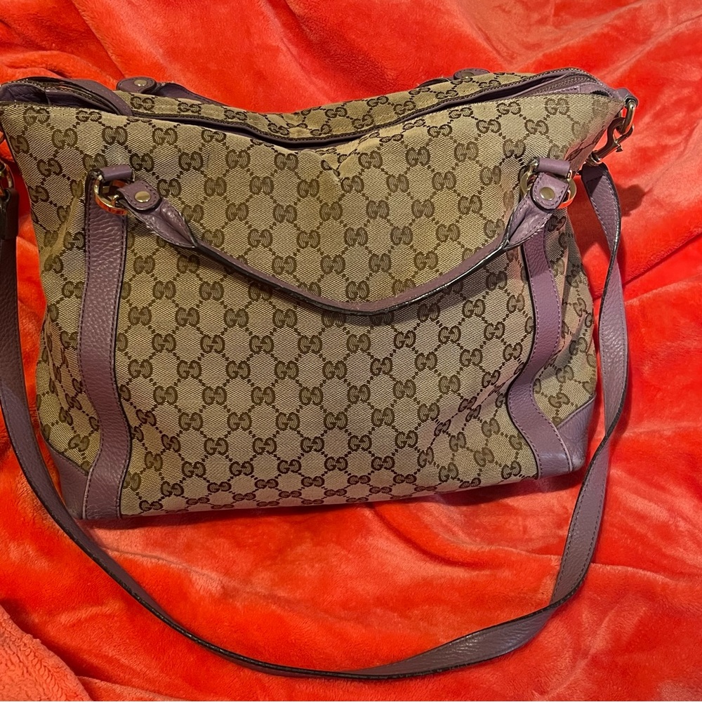 Gucci Miss GG 2-Way Canvas & Leather Tote Monogram